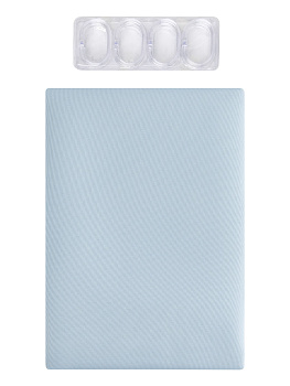 Шторка для ванной 200x180см DE'NASTIA водоотталкивающая пропитка голубой полиэстер 000000000001214400