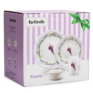 Набор столовой посуды 16 предметов FARFORELLE Прованс стеклокерамика 000000000001218727