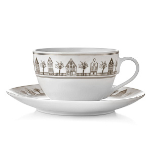 Набор чайный 12 предметов (чашка 250мл-6шт/блюдце 16см-6шт) ESPRADO Saragossa твердый фарфор 000000000001153695