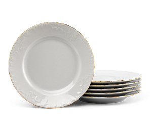 Набор столовой посуды 24 предмета CMIELOW Рококо Золотая отводка фарфор 000000000001216743