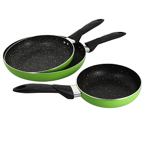 Набор сковород 3 предмета CALVE (16/20/24) антипригарные бакелитовая ручка 000000000001154177