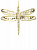 Новогоднее подвесное елочное украшение Стрекоза золотая из полипропилена 12,5x11x0,5см 82294 000000000001201802