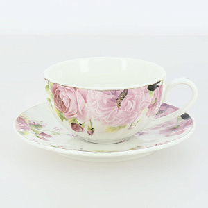 Набор чайный 4 предмета Вдохновение (чашка 250мл-2шт/блюдце-2шт) фарфор 000000000001209854