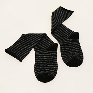 Гольфы женские полоска с люрексом  р.36-39/23-25 75%хл, 15%пэ, 5%эл, 5%люр 000000000001187749