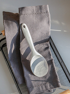 Ложка для мультиварки 22,5x6,8см DE'NASTIA мрамор серый/белый силикон/нейлон 000000000001230228