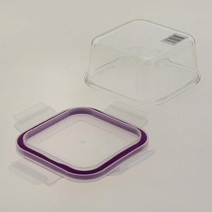 Контейнер Eley квадратный 450мл. из жаропрочного боросиликатного стекла. Крышки Air Lock обеспечивают полную герметичность контейнер 000000000001189865