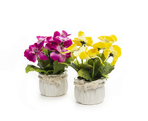 Цветок искусственный 17см Анютины глазки 000000000001189333