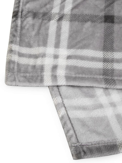 Плед 150x200см LUCKY Клетка серый флис полиэстер_MP 000000000001229779