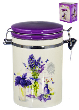 Банка д/сыпучих 850мл с клипсой, под.уп,Виолет, 110-07054 000000000001177572