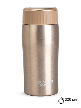 Термокружка 320мл золото нержавеющая сталь/пластик 000000000001226945