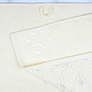 Полотенце махровое 70х130см DINA ME Итальянский бордюр молочное плотность 480гр/м 100%хлопок 000000000001210315