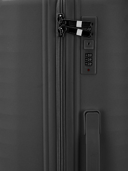 Чемодан на колесах L (48х30х75см) ромб черный PP 000000000001226545