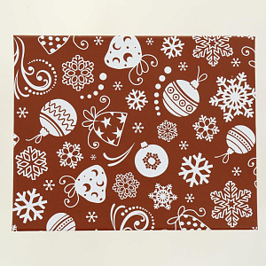 Коробка подарочная 21x17x11см РУТАУПАК Елочные игрушки прямоугольная 000000000001208355