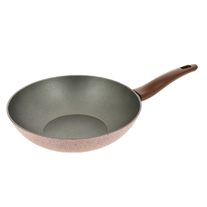 Сковорода Вок 28см TVS Dada INDUCTION бакелитовая ручка розовый алюминий 000000000001209376