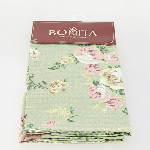 Полотенце 44х60см BONITA Английское вафельное зеленый хлопок 000000000001215251