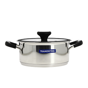 Кастрюля с крышкой 2,85л TRAMONTINA SOLAR SILICONE индукция нержавеющая сталь 000000000001169950