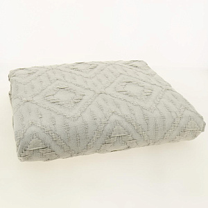 Покрывало 260х240см DE'NASTIA Ромб стоунвош 3слоя коричневое жаккард 55% хлопок 45% полиэстер 000000000001201603