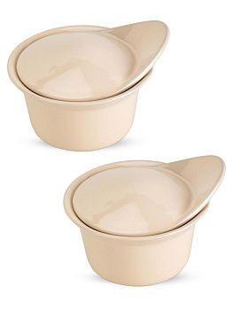 Набор горшков для запекания 2шт 13см/200мл FORA cream керамика 000000000001227111