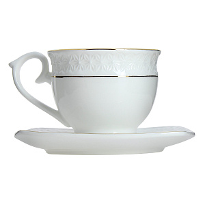 Пара чайная 280мл/блюдце КОРАЛЛ Снежная королева  подарочная упаковка 000000000001063216