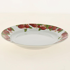 Тарелка фарфор десертная 240 мм супадкий край Вишни бортовые,088802 000000000001193488