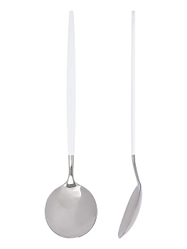 Набор столовых ложек 2шт LUCKY Modern белый/серебро нержавеющая сталь 000000000001212634