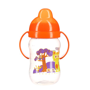 Поильник-Непроливайка с твердым носиком Веселые животные Lubby, от 6 месяцев, 250мл 000000000001135463