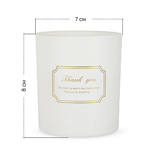 Свеча в стакане 8х7см Day&Night белая 000000000001220772