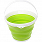 Ведро 10л BRADEX складное круглое зеленый термопластичная резина/пластик