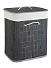 Корзина для белья 40х32х50см LUCKY прямоугольная складная серый бамбук