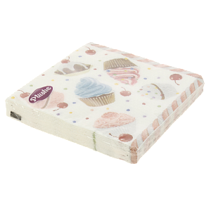 Салфетки бумажные 33х33см 2слоя 15листов PLUSHE Пирожное 000000000001204663