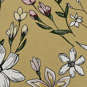 Комплект постельного белья евро ПАВЛАЙН Naturelle Флоретт желтый хлопок 000000000001186172