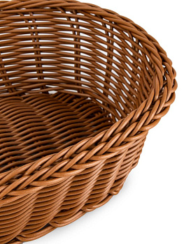 Корзина плетеная универсальная 23х17х6см овальная коричневый полипропилен 000000000001227675
