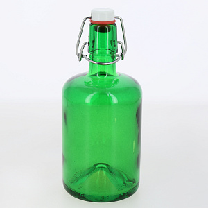 Бутылка 500мл с бугельным замком цветной лак зеленый стекло 000000000001214070