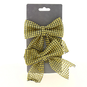 Набор бантов Стразы золото 2 шт BH1283-G 000000000001192740