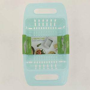 Дуршлаг 48х38см VERDEдля овощей в раковину универсальный бирюза полипропилен 000000000001205686