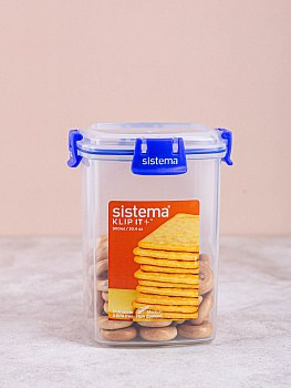 Контейнер 900мл SISTEMA для хранения печенья и других сухих и продуктов. Усиленный силиконовый уплотнитель.Можно мыть в посудомоечной машине. 881332 000000000001204675