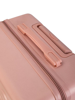 Чемодан на колесах S (38х20х43см) мишка розовый ABS 000000000001226530