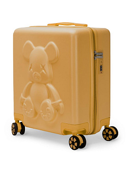 Чемодан на колесах S (38х20х43см) мишка желтый ABS 000000000001226532