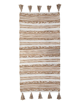 Коврик универсальный 60X90см LUCKY КОСА бело-бежевый хлопок 000000000001225677