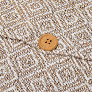 Наволочка декоративная 40х40см LUCKY QUADRO бежевый хлопок 000000000001219673