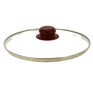 Крышка 26см FORA металлический обод низкая с ручкой стекло 000000000001186023