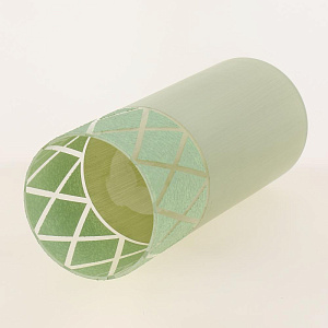 Ваза стеклянная с ручным рисунком, дизайн Danuta Kotova,Цилиндр высотой 30 см, ручной объемный рисунок по фактуроной поверхности. 000000000001191027