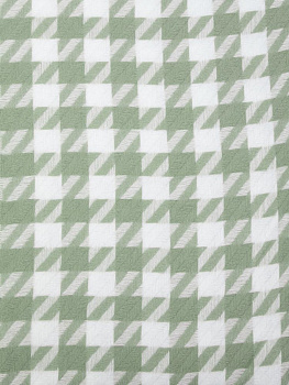 Палантин 70х180см орнамент гусиная лапка мятный полиэстер 000000000001229210