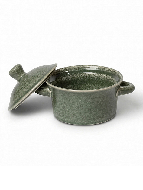 Бульонница с крышкой 290мл DE'NASTIA керамика зеленый керамика 000000000001231324