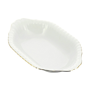 Глубокое овальное блюдо Золотая отводка Porcelaine Czech Gold Hands, 33 см 000000000001136228
