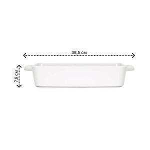 Форма для запекания 38,5х22,5х7,6см до 200° прямоугольная керамика 000000000001222823