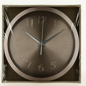 Часы настенные кварцевые Такт розовый (корпус из алюминия, циферблат из полистирола, питание от батарейки типа AA 25,2x4,2см 79662 000000000001195747