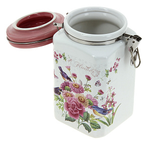 Банка с клипсой для сыпучих продуктов Коралл, 1.1л 000000000001153865