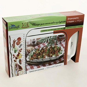 Блюдо для шашлыка 34,8х23,2х6см LARANGE Шашлык куриный фарфор 000000000001091215