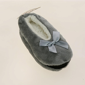 Туфли домашние (тапки) однотон серый р.35-37 100%пэ J000076(35-37) 000000000001192952